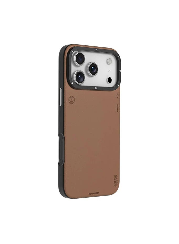 YOUNG KIT Youngkit Tech Style Series Magnetic Attachment For iPhone 17 Pro Max - Red Copper Approx - Image 2